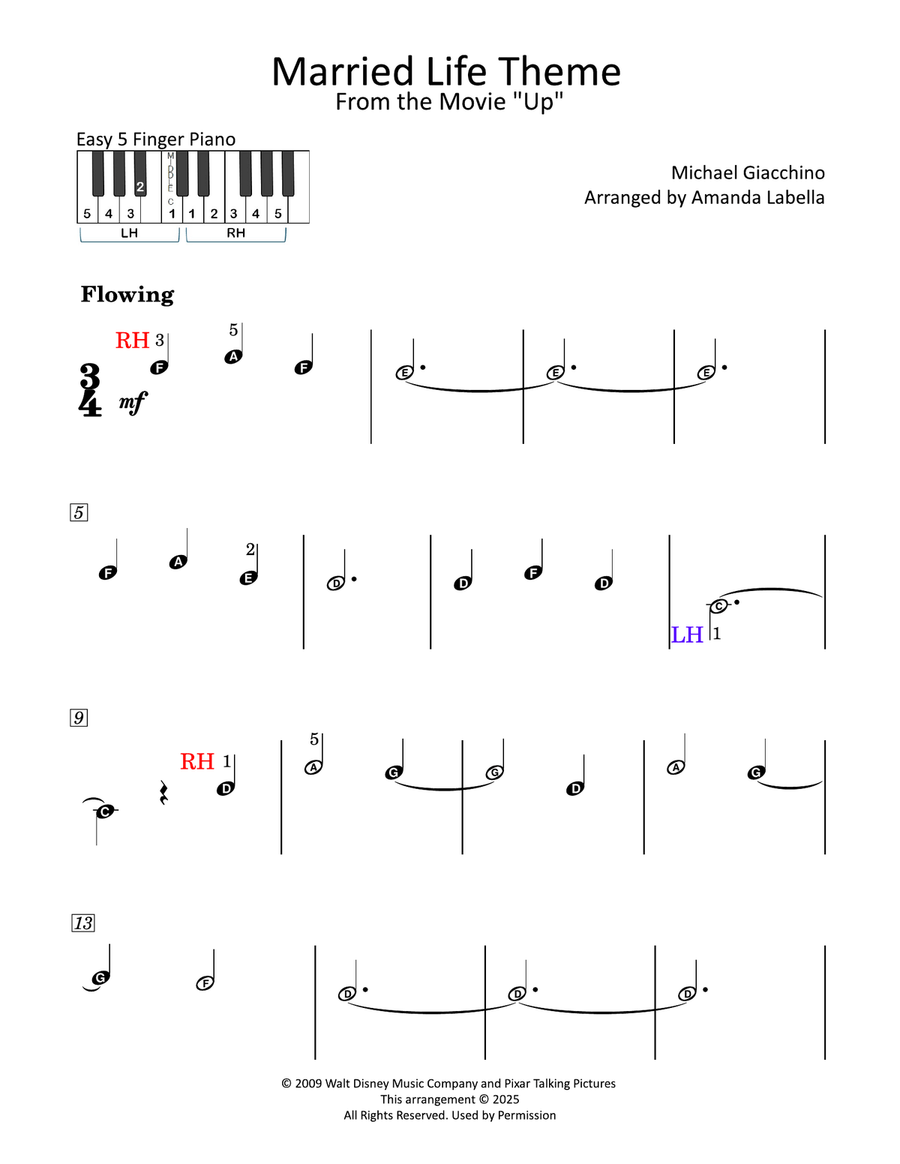Married Life Married Life Piano Method scores gallery preview page 1