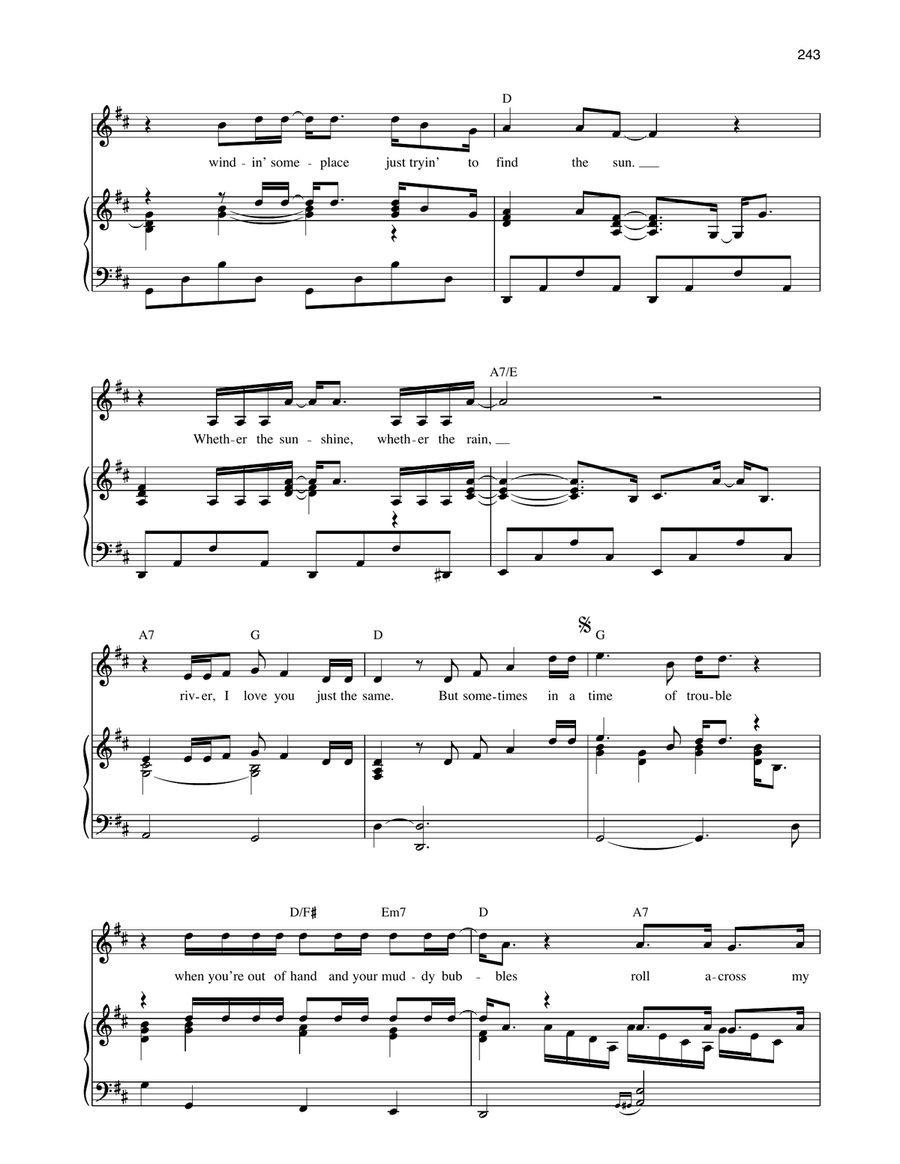 River In The Rain (from Big River) Low Voice scores gallery preview page 2