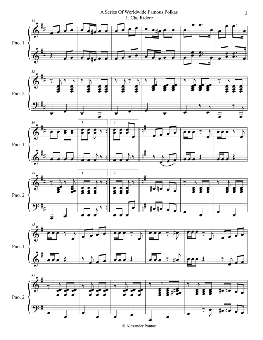 Che Ridere (Polka Brillante) 1 Piano, 4-Hands scores gallery preview page 3