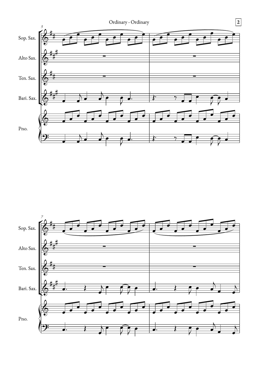 Ordinary Small Ensemble scores gallery preview page 2