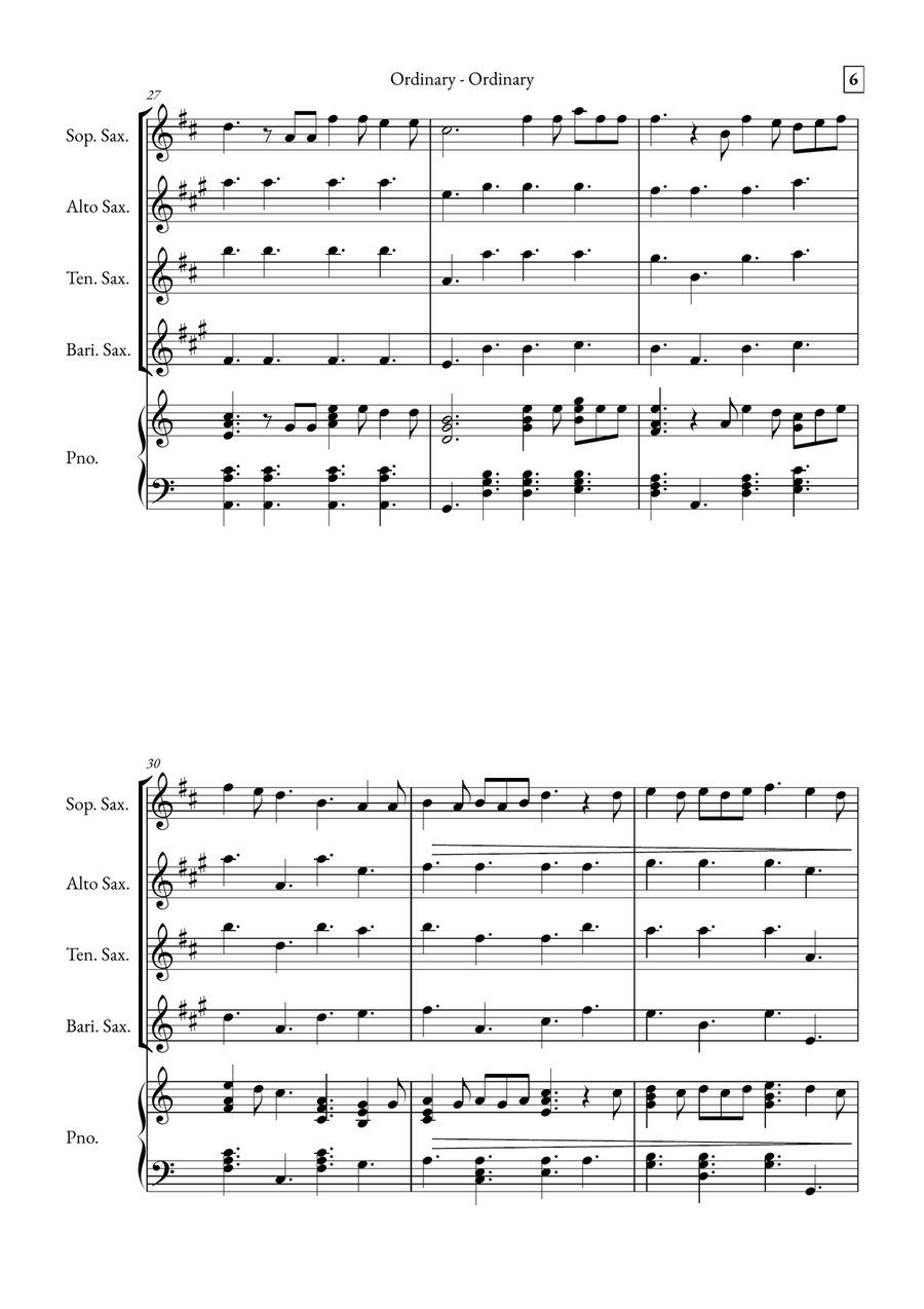 Ordinary Small Ensemble scores gallery preview page 6
