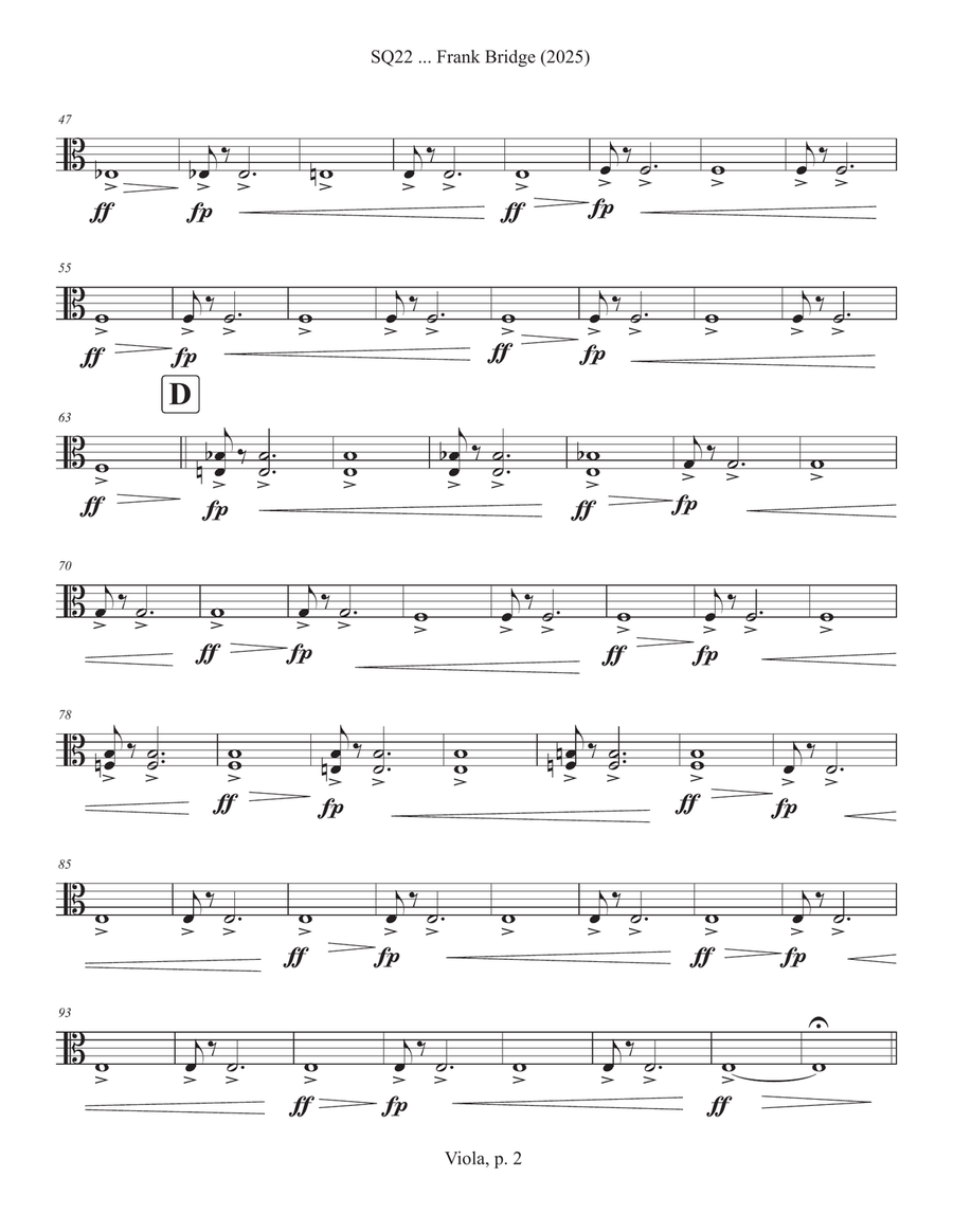 SQ22 ... Frank Bridge (2025) Chamber Music scores gallery preview page 2