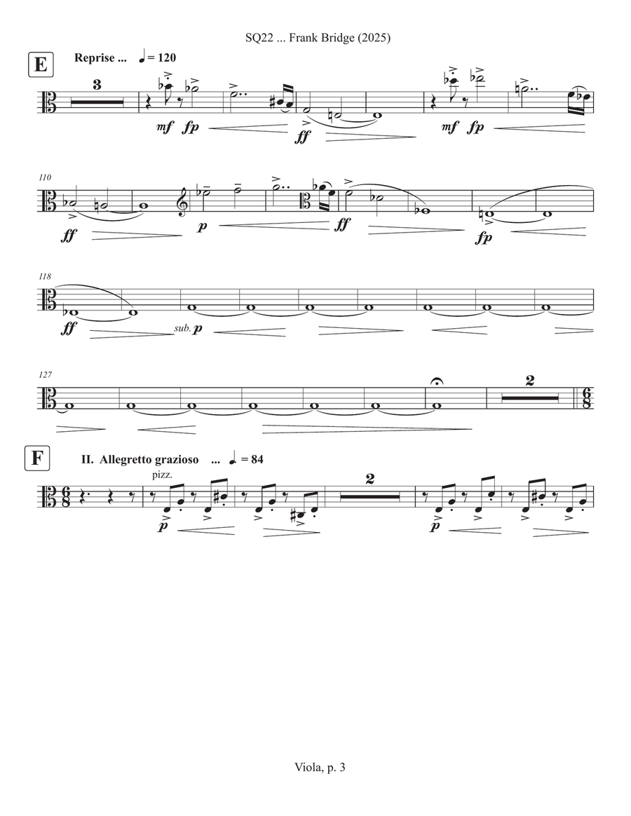 SQ22 ... Frank Bridge (2025) Chamber Music scores gallery preview page 3