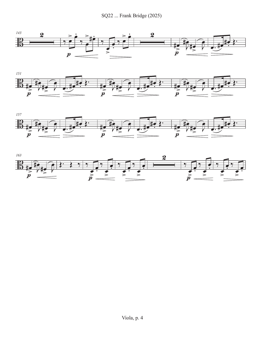 SQ22 ... Frank Bridge (2025) Chamber Music scores gallery preview page 4