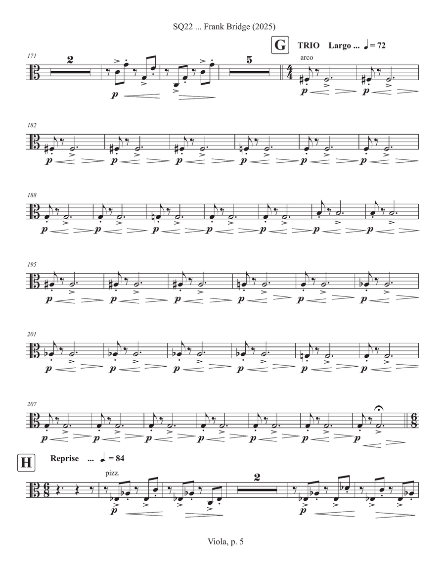 SQ22 ... Frank Bridge (2025) Chamber Music scores gallery preview page 5