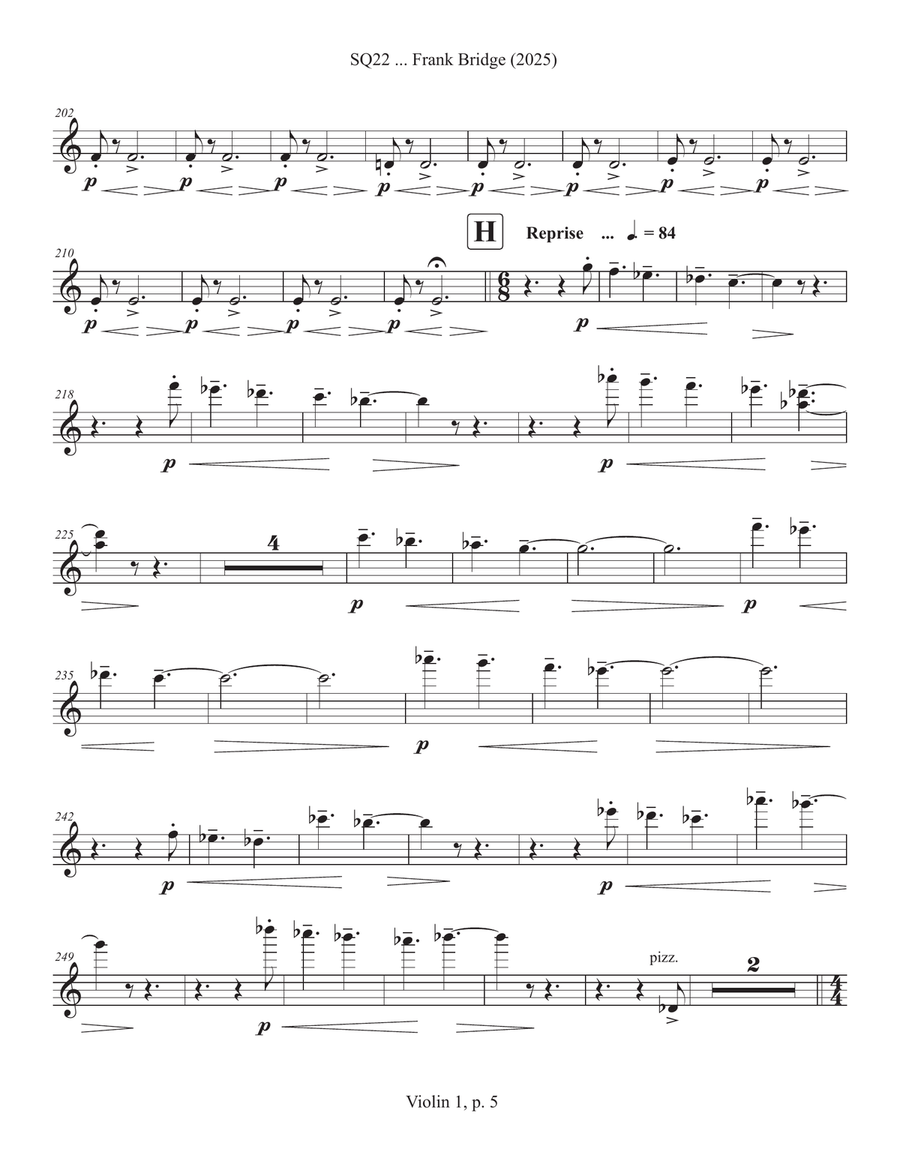 SQ22 ... Frank Bridge (2025) Chamber Music scores gallery preview page 5