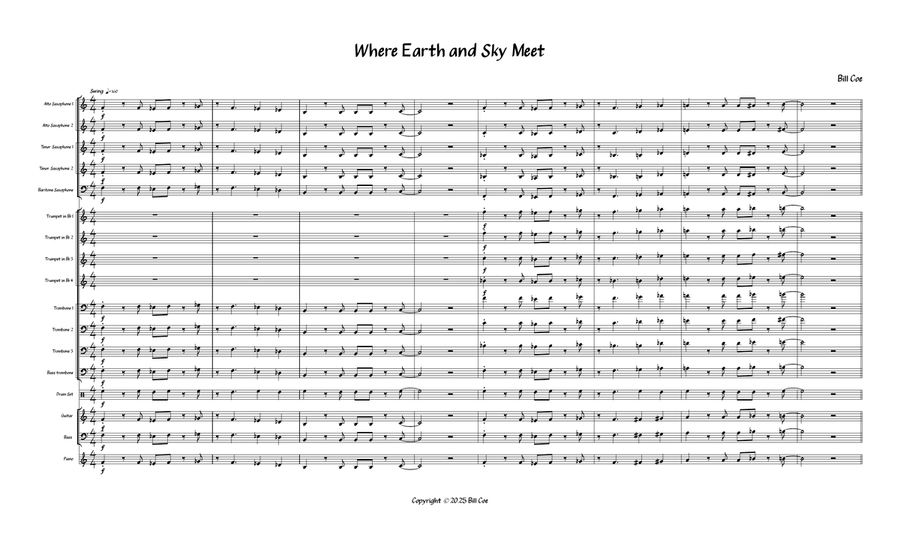 Where Earth and Sky Meet Where Earth and Sky Meet Jazz Ensemble scores gallery preview page 2