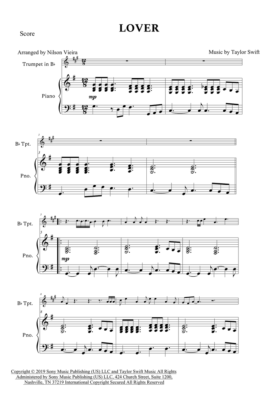 Lover Trumpet Solo scores gallery preview page 3