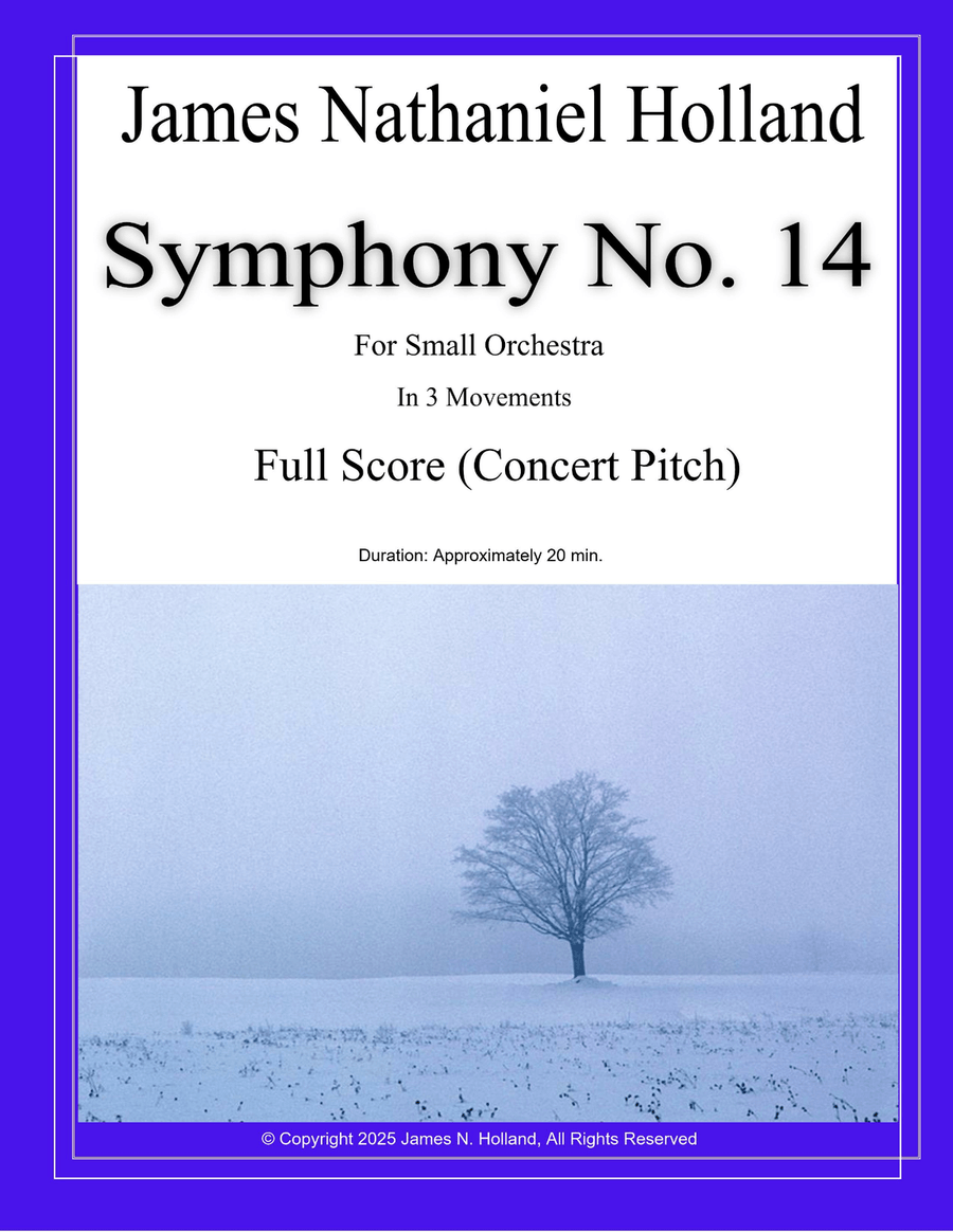 Symphony No. 14 Full Score Only - Score Only Chamber Music scores gallery preview page 1