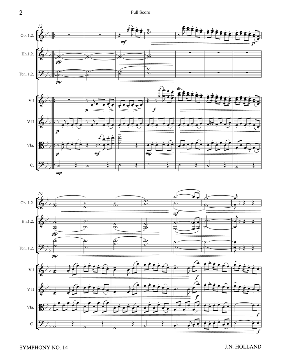 Symphony No. 14 Full Score Only - Score Only Chamber Music scores gallery preview page 6