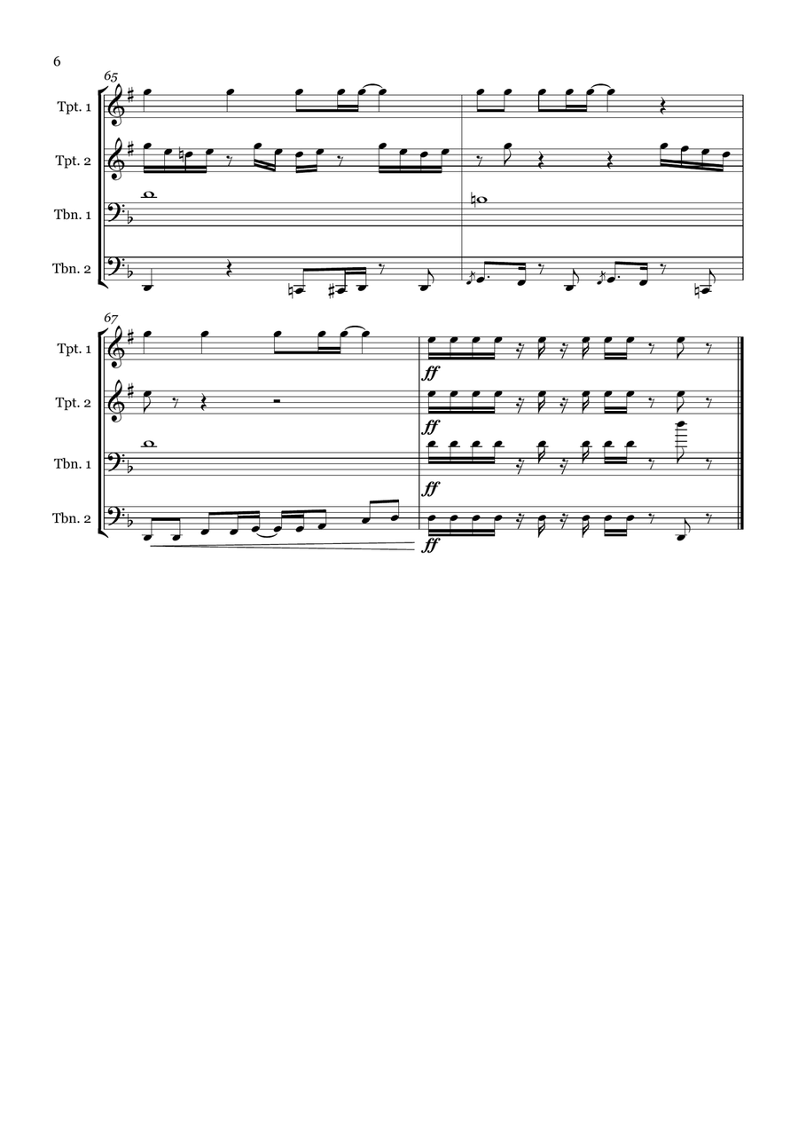 Uptown Funk Uptown Funk Brass Quartet scores gallery preview page 6