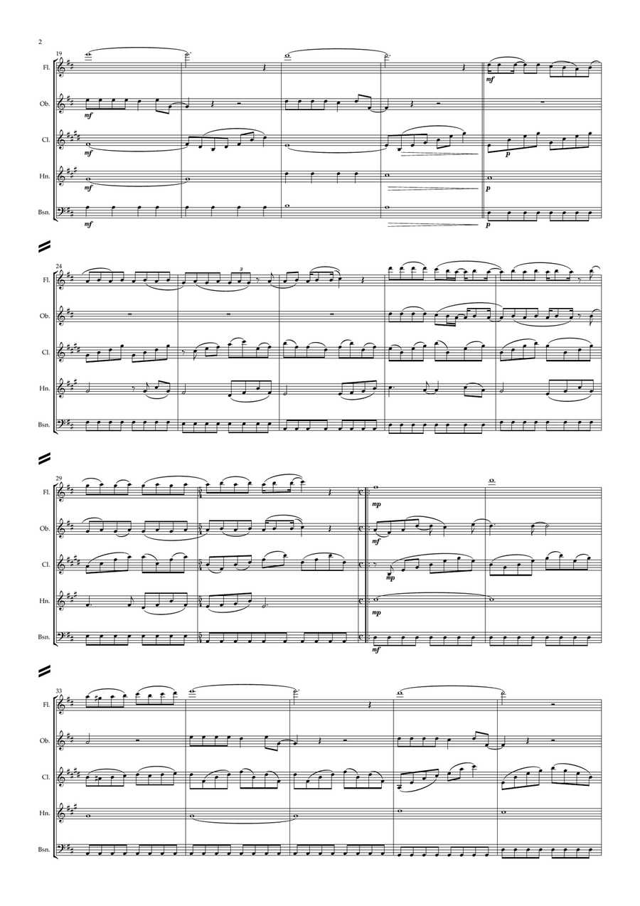 Across The Universe Across The Universe Woodwind Quintet scores gallery preview page 3