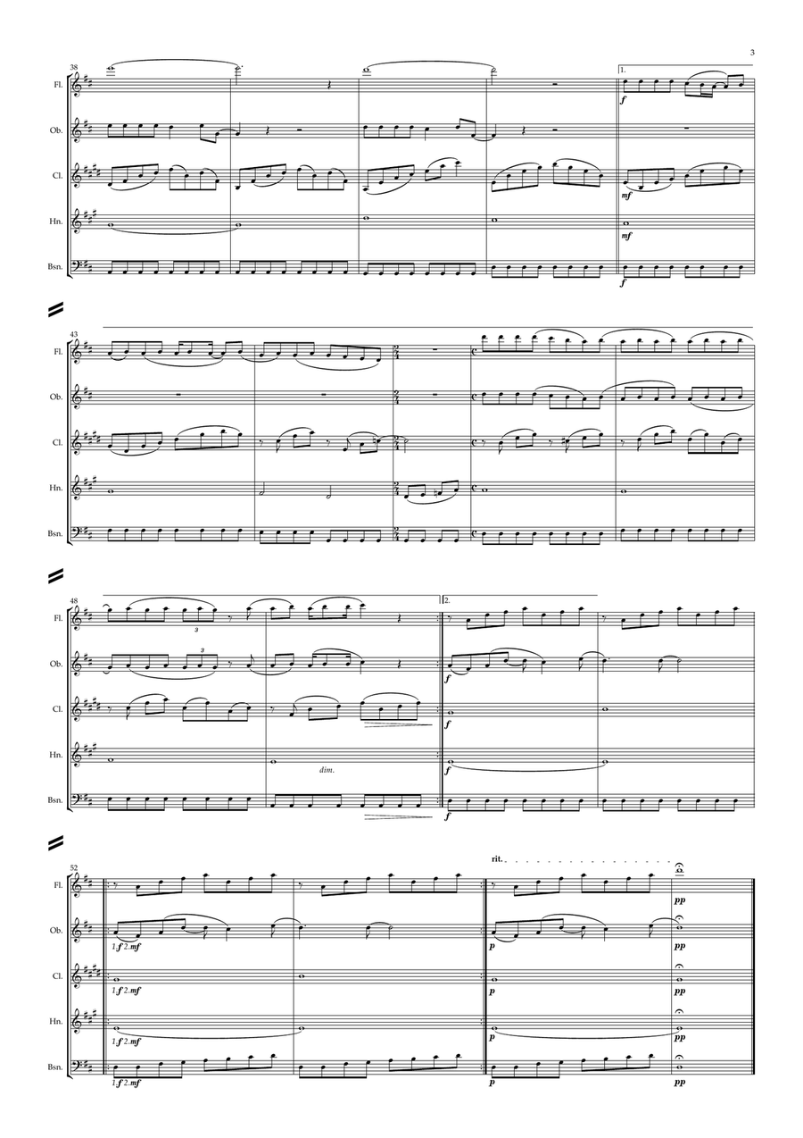 Across The Universe Across The Universe Woodwind Quintet scores gallery preview page 4