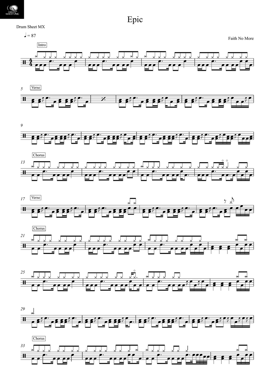 Epic Epic Drum Set scores gallery preview page 1