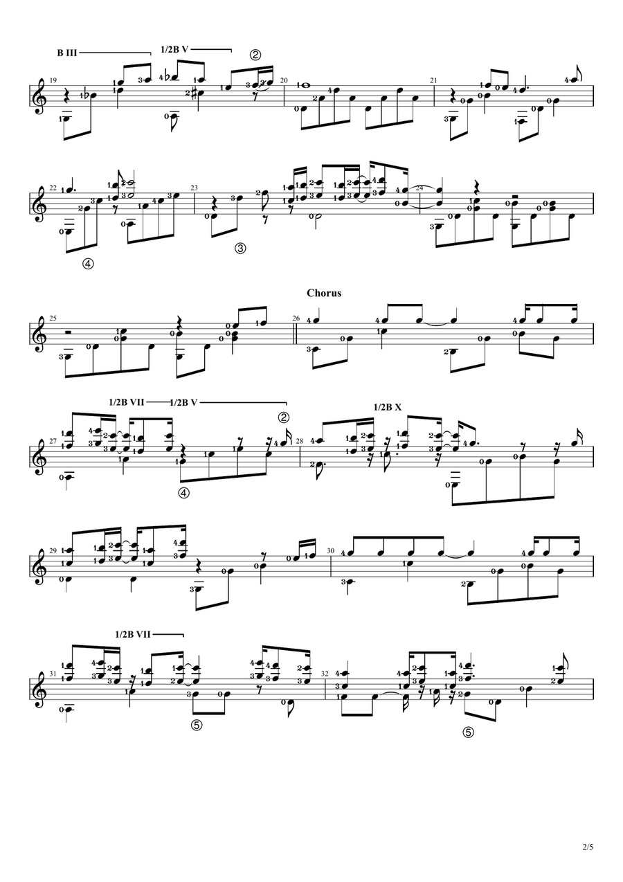 Tenang Tenang Guitar Solo scores gallery preview page 2