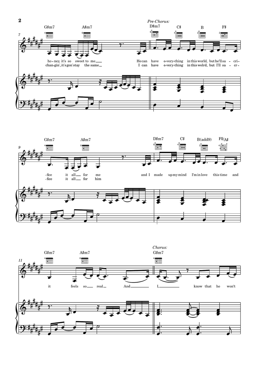 And I And I Piano, Vocal scores gallery preview page 2