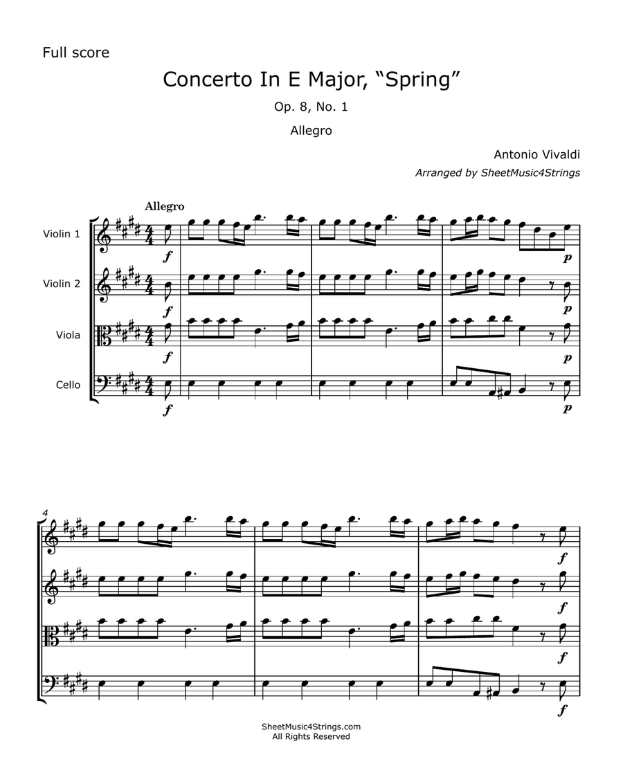 Vivaldi, A,. - Violin Concerto in E, 