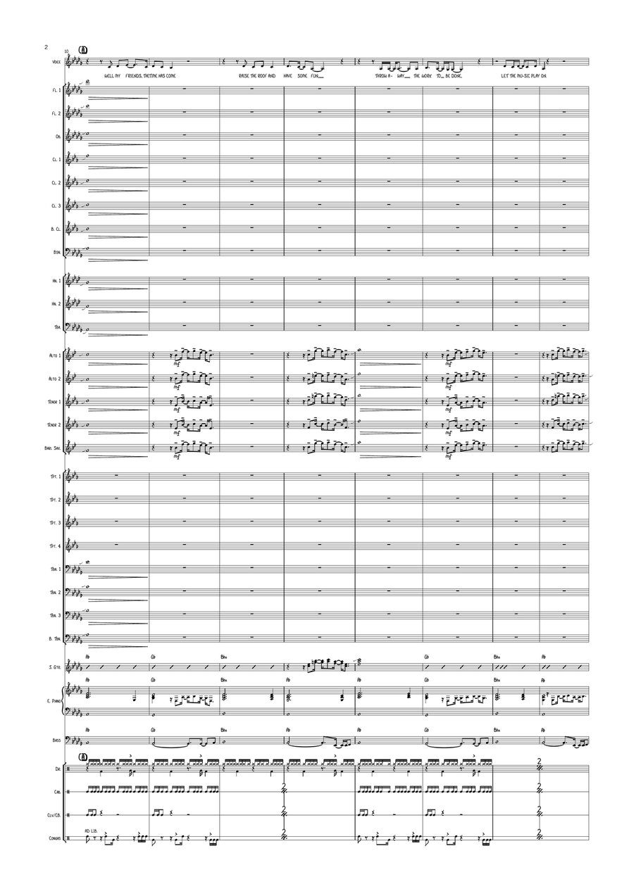 All Night Long (All Night) Concert Band scores gallery preview page 2