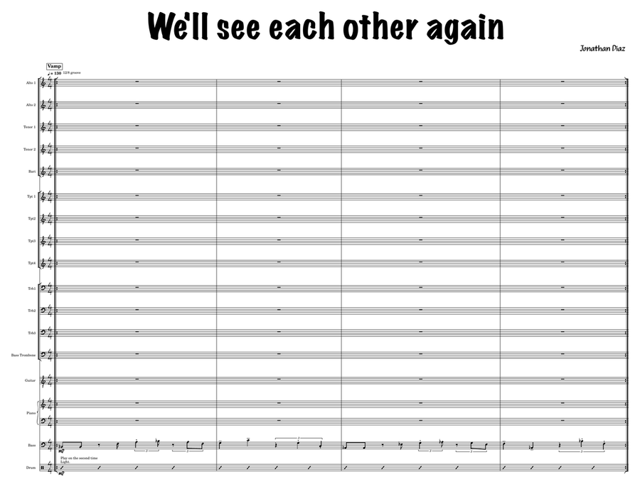 We'll See Each Other Again Jazz Ensemble scores gallery preview page 1