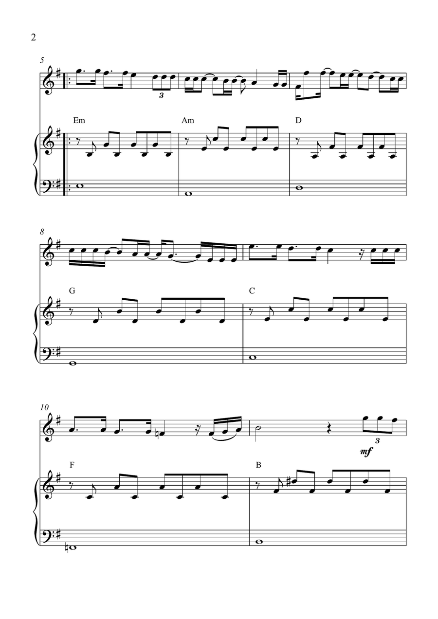 Oh Mon Amour Oh Mon Amour Flute Solo scores gallery preview page 2
