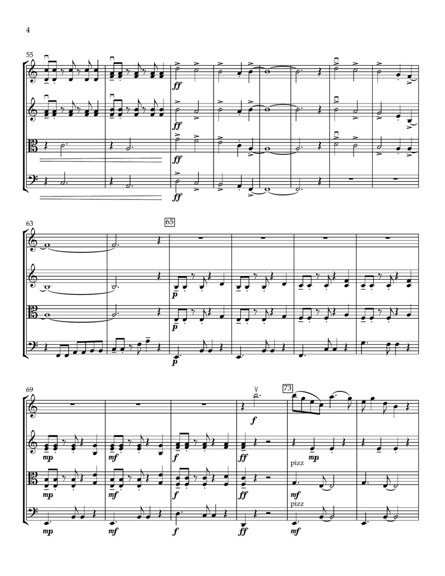 Phryg and 2 and 3 Phryg and 2 and 3 String Quartet scores gallery preview page 4