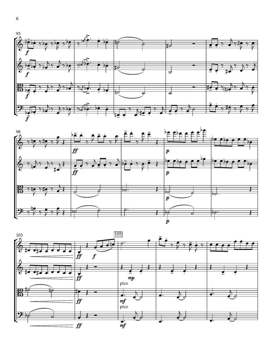 Phryg and 2 and 3 Phryg and 2 and 3 String Quartet scores gallery preview page 6