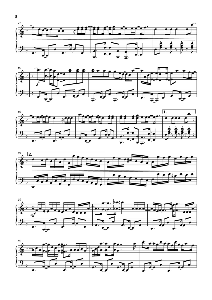 Me Tengo Que Ir Piano Solo scores gallery preview page 2