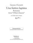 Donizetti: Una furtiva lagrima (transposed to A flat minor/major)