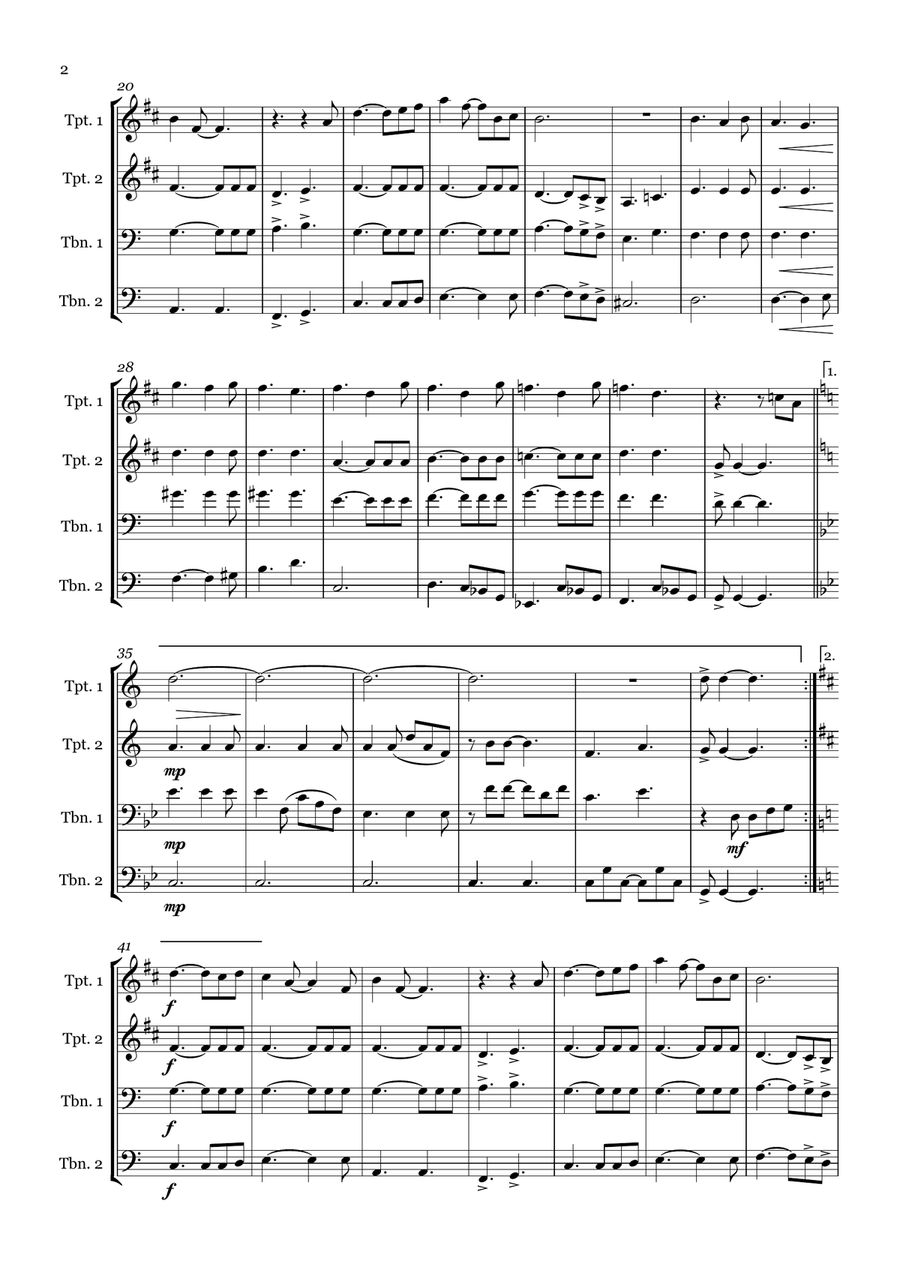We Are The Champions We Are The Champions Brass Quartet scores gallery preview page 2