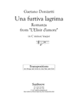 Donizetti: Una furtiva lagrima (transposed to C minor/major, low voice)