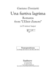 Donizetti: Una furtiva lagrima (transposed to D minor/major, low voice)