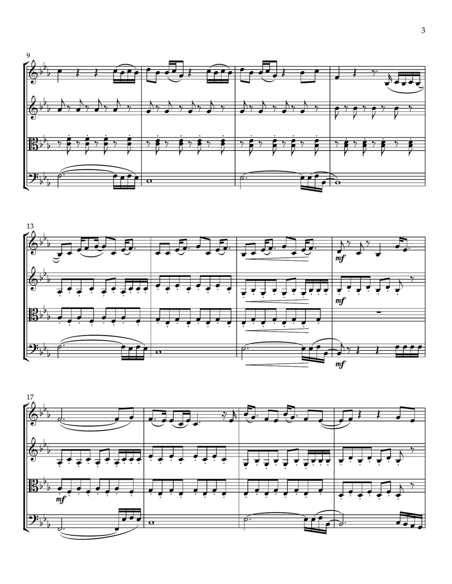 Blinding Lights Blinding Lights String Quartet scores gallery preview page 4