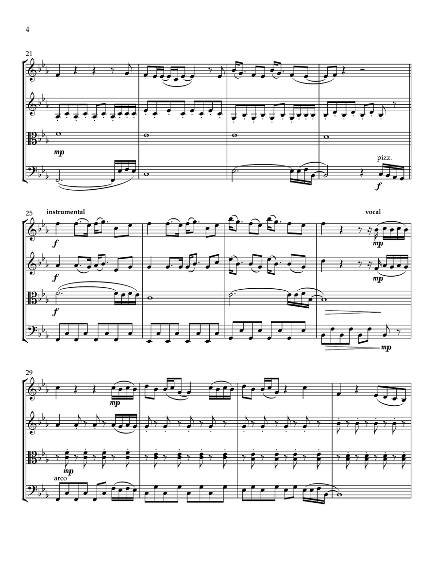 Blinding Lights Blinding Lights String Quartet scores gallery preview page 5