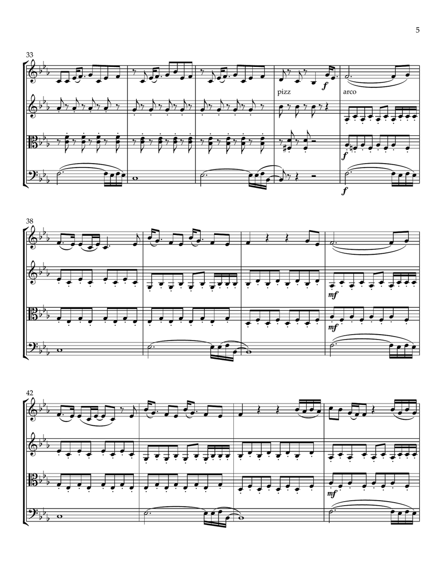 Blinding Lights Blinding Lights String Quartet scores gallery preview page 6