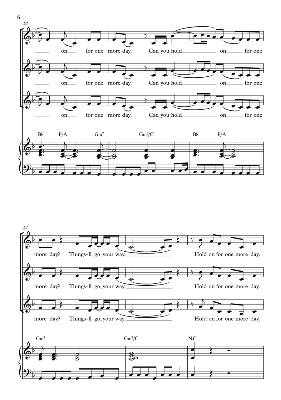 Hold On Hold On SSA scores gallery preview page 6