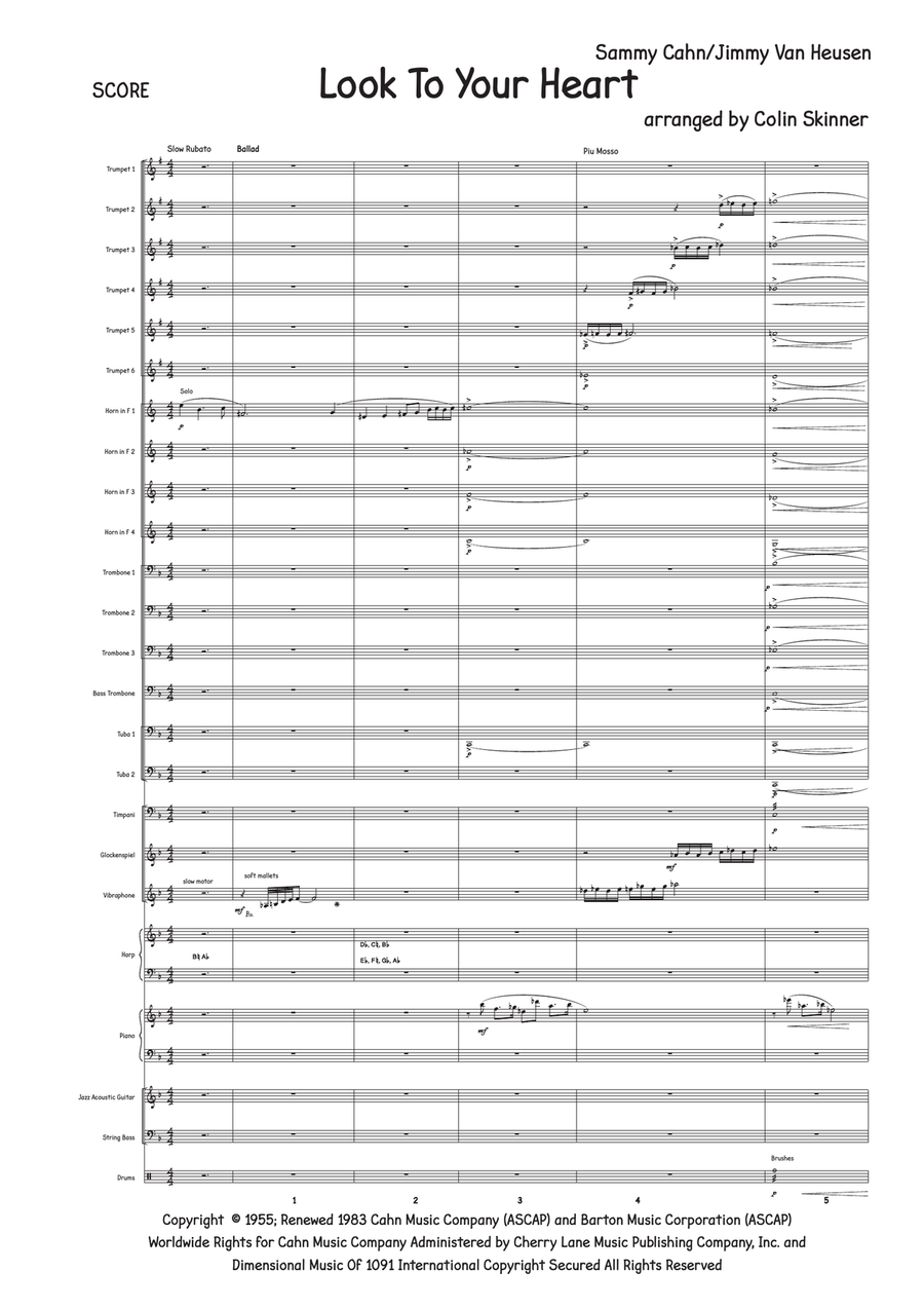 Look To Your Heart Look To Your Heart Jazz Ensemble scores gallery preview page 2