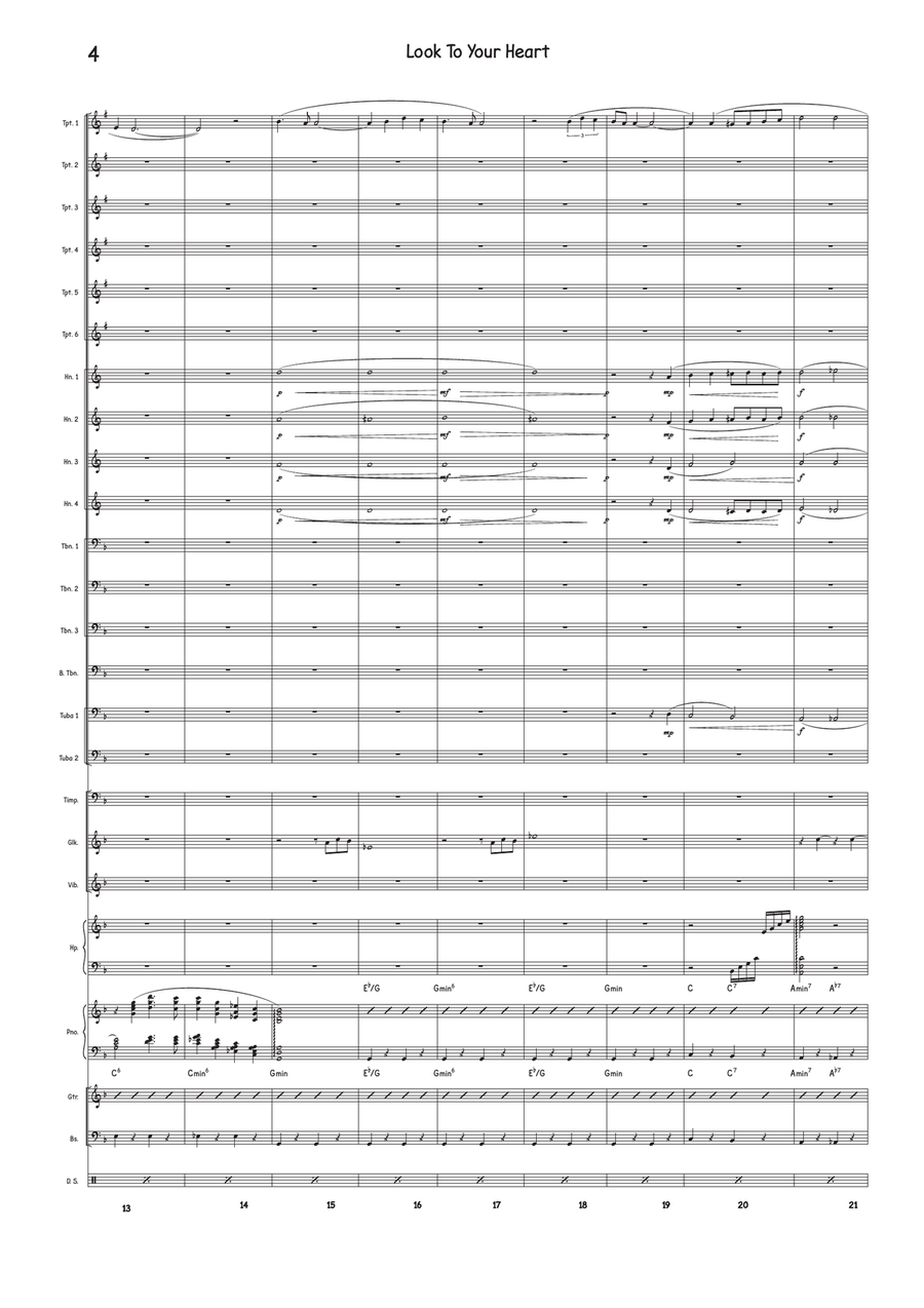 Look To Your Heart Look To Your Heart Jazz Ensemble scores gallery preview page 4
