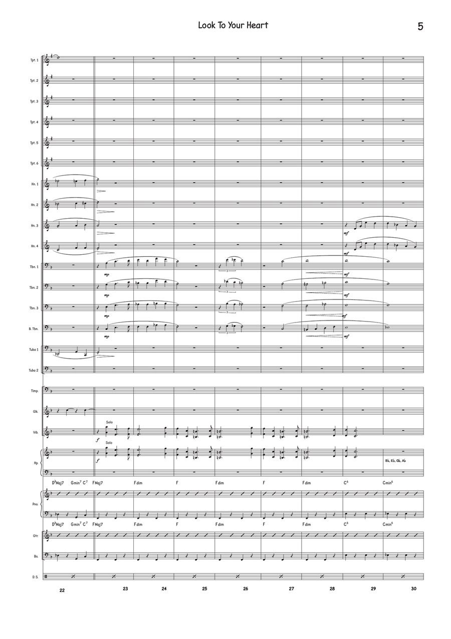 Look To Your Heart Look To Your Heart Jazz Ensemble scores gallery preview page 5