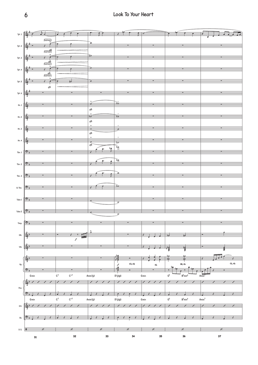 Look To Your Heart Look To Your Heart Jazz Ensemble scores gallery preview page 6