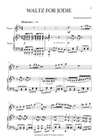 WALTZ FOR JODIE for flute and piano Flute scores gallery preview page 3