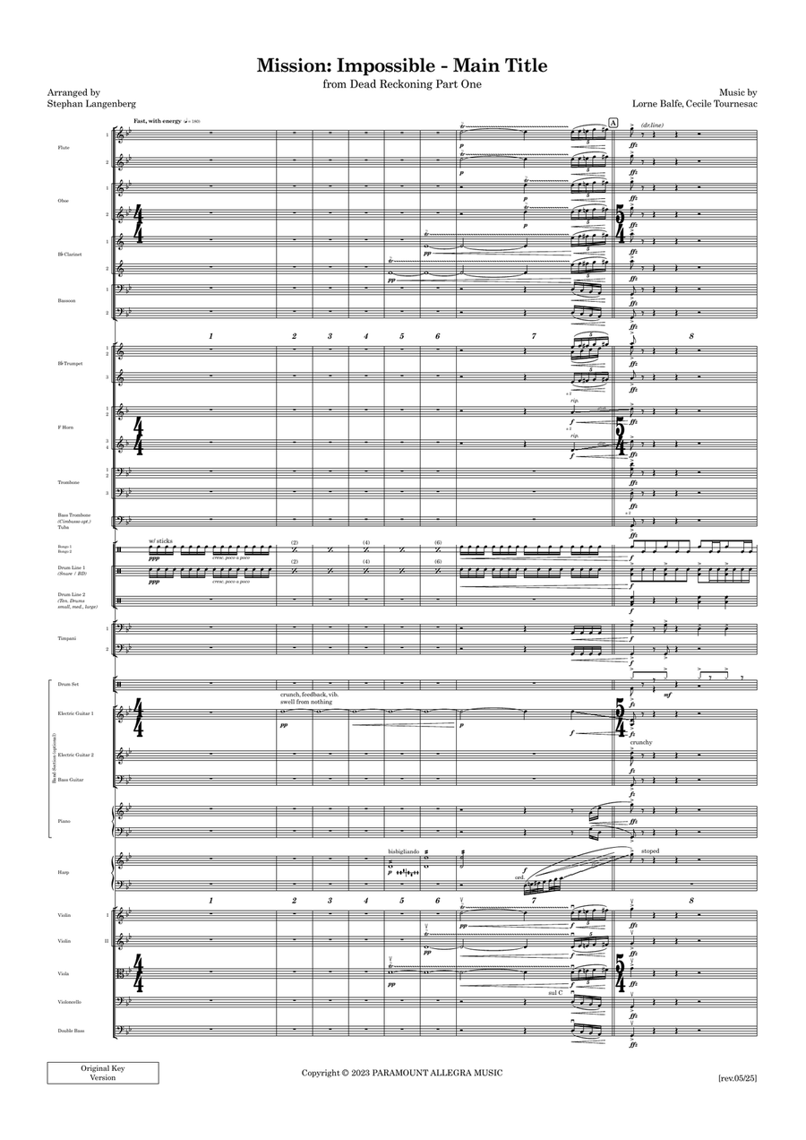 Mission: Impossible - Dead Reckoning Part One - Main Title Full Orchestra scores gallery preview page 1