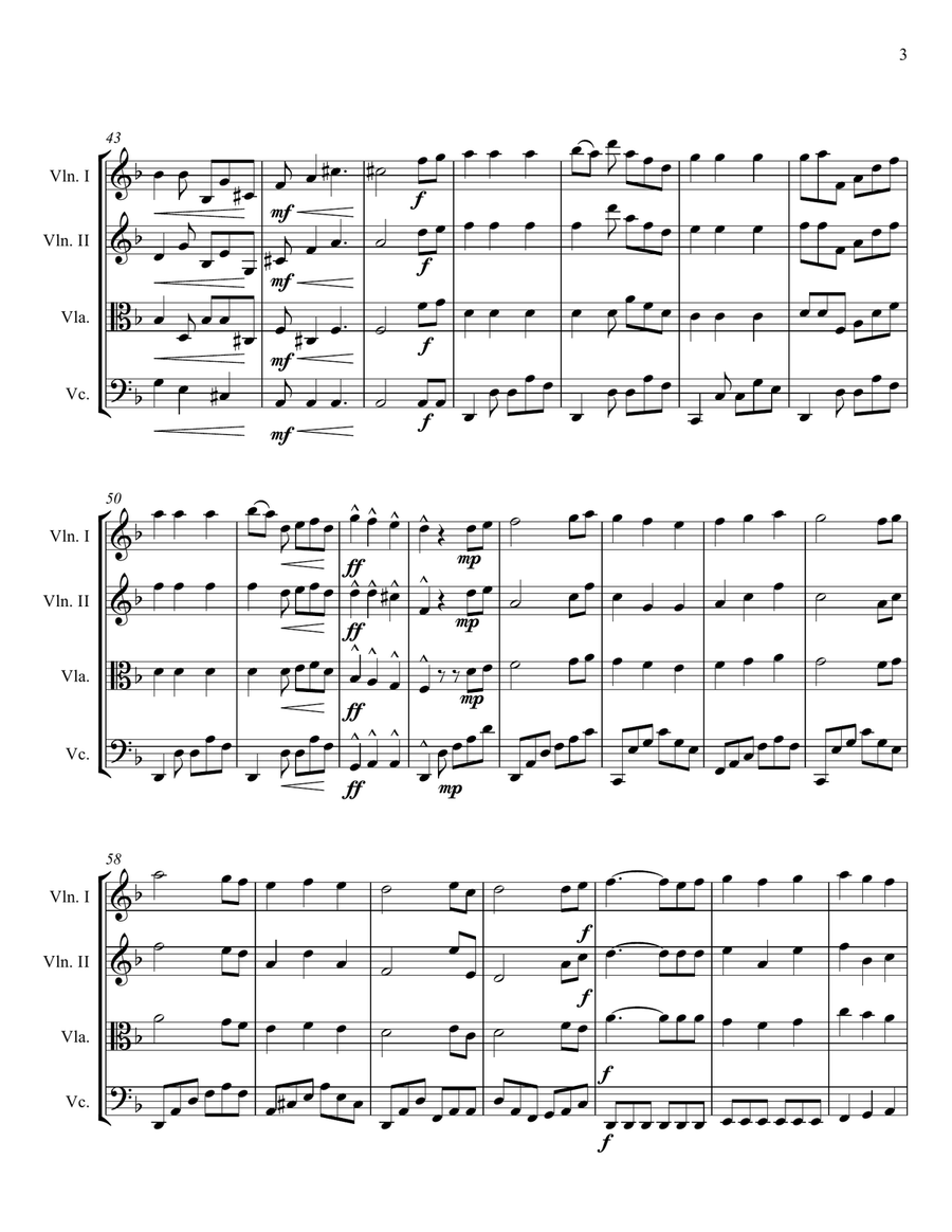 He's A Pirate String Quartet scores gallery preview page 3