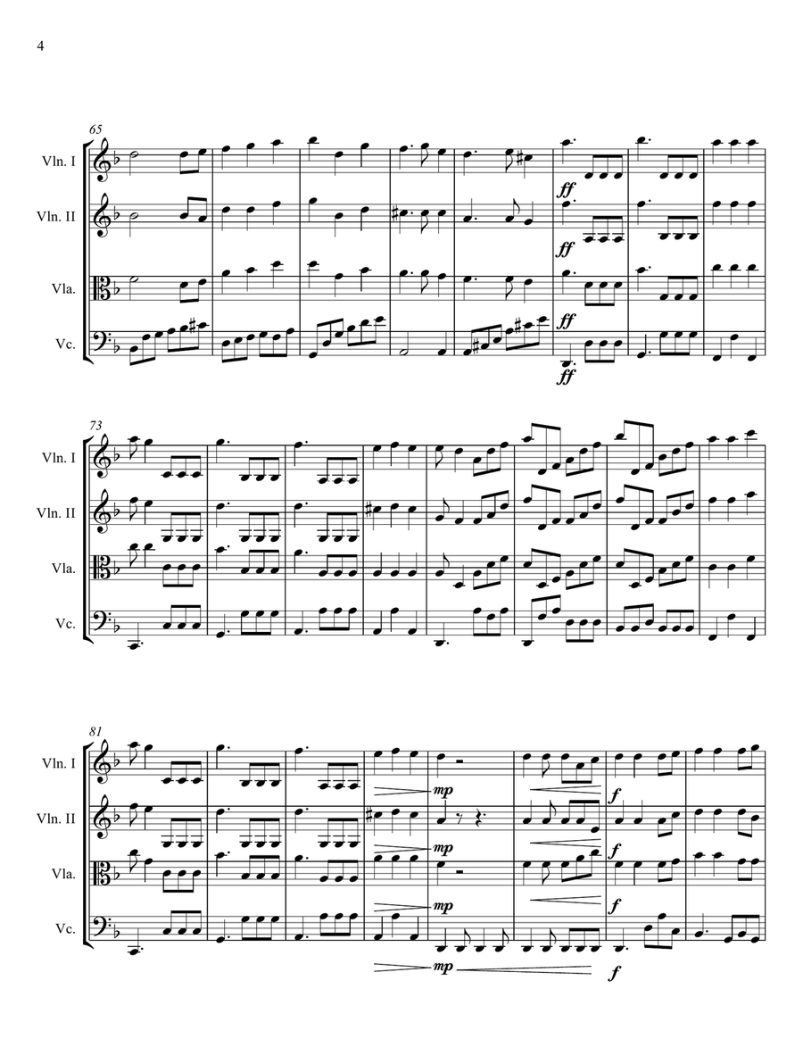 He's A Pirate String Quartet scores gallery preview page 4
