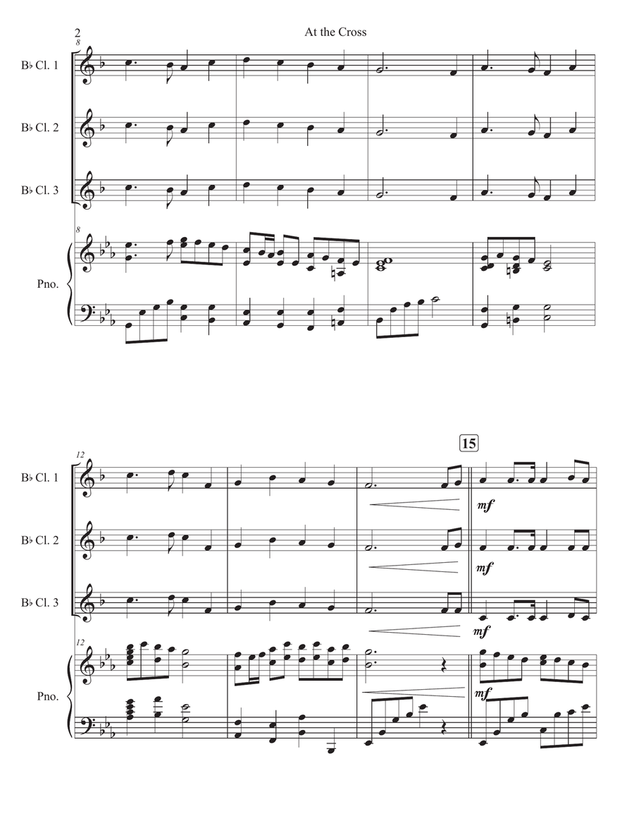 At the Cross At the Cross Woodwind Trio scores gallery preview page 2