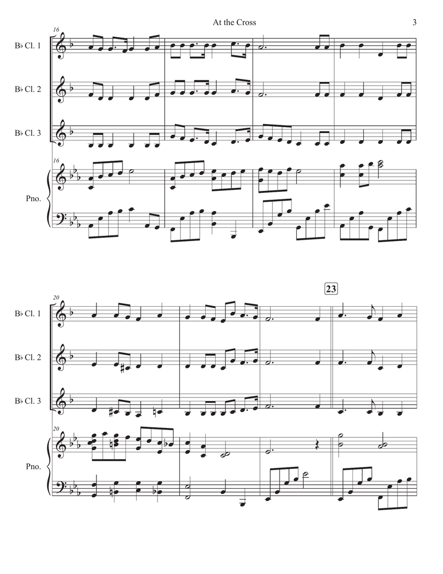 At the Cross At the Cross Woodwind Trio scores gallery preview page 3