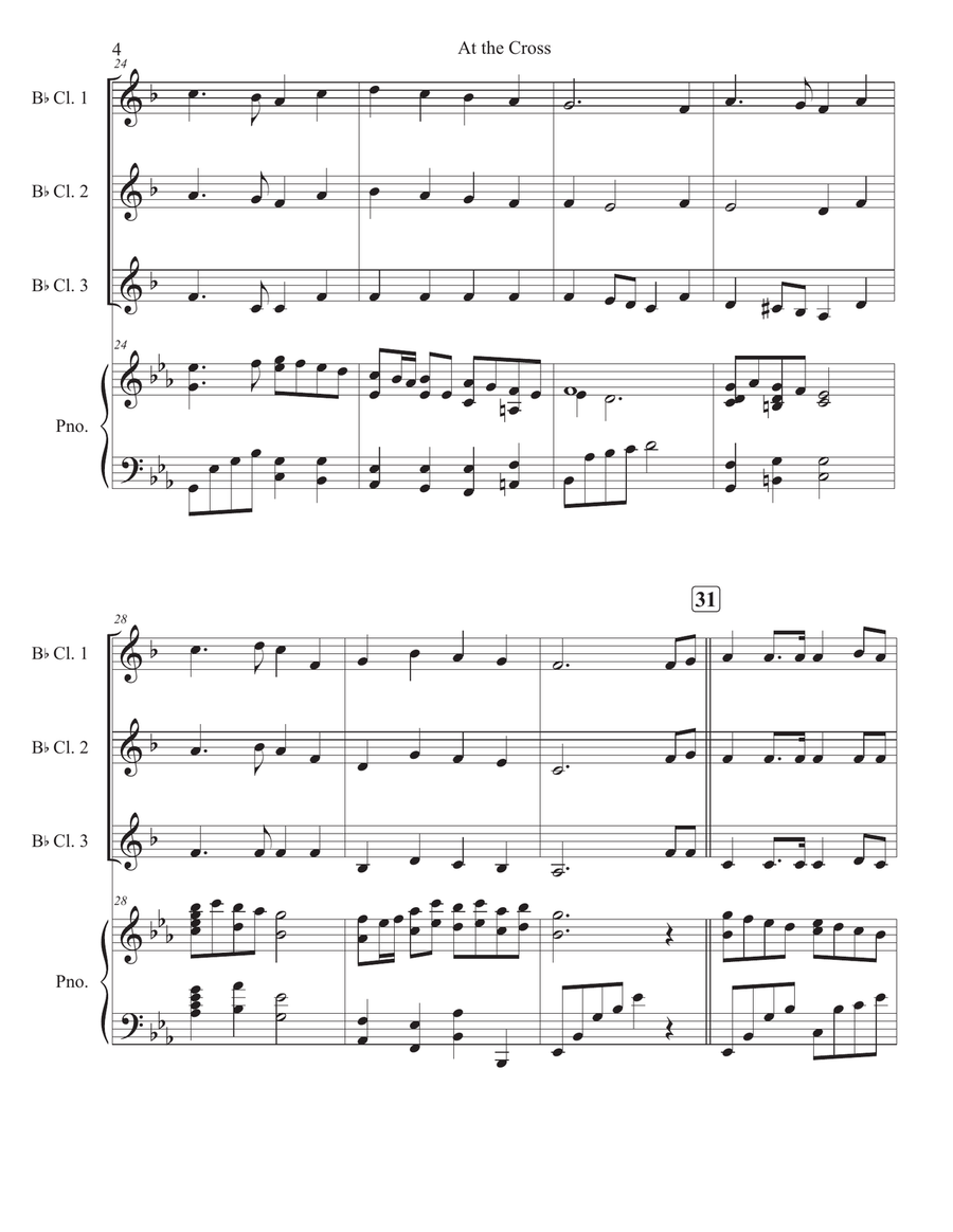 At the Cross At the Cross Woodwind Trio scores gallery preview page 4