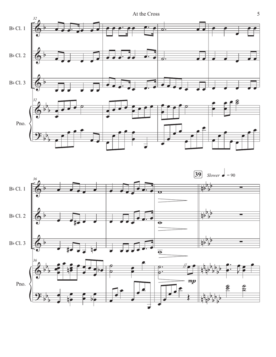 At the Cross At the Cross Woodwind Trio scores gallery preview page 5