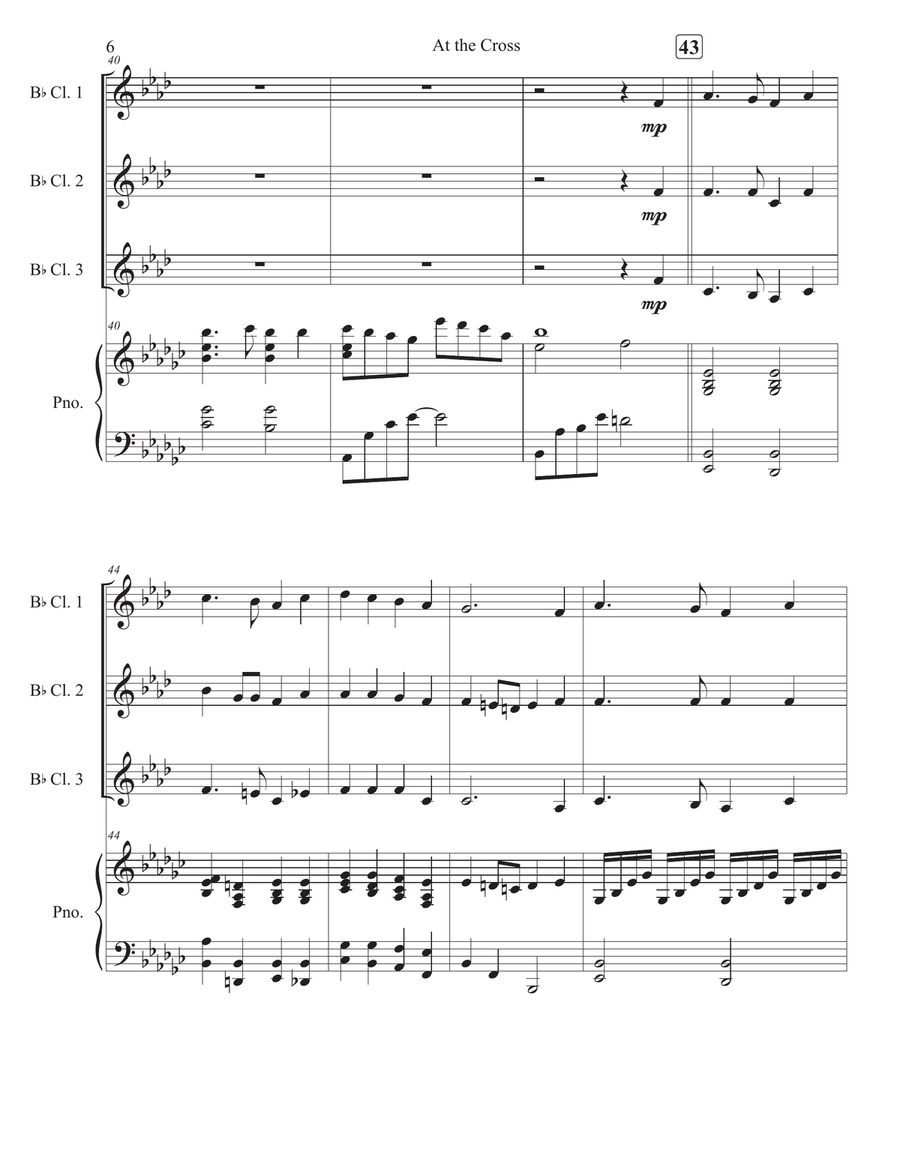 At the Cross At the Cross Woodwind Trio scores gallery preview page 6