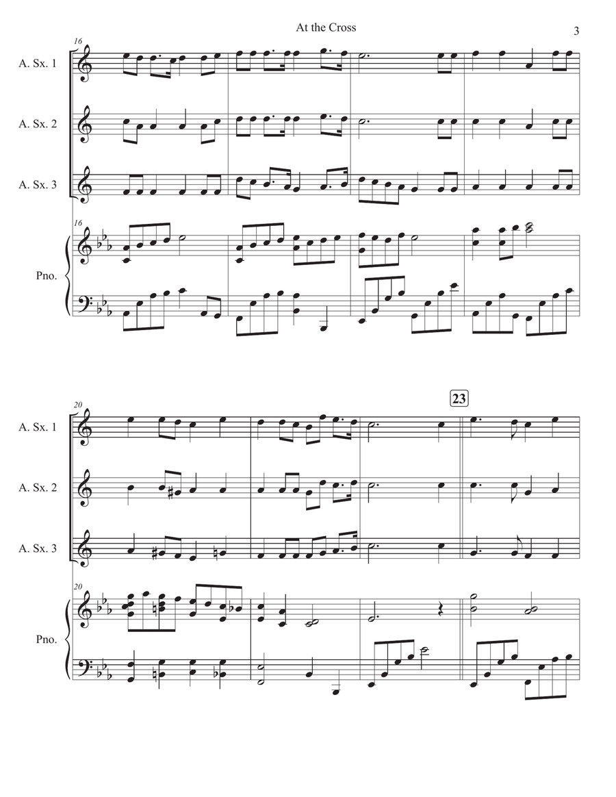 At the Cross At the Cross Woodwind Trio scores gallery preview page 3