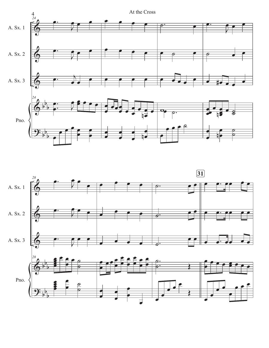 At the Cross At the Cross Woodwind Trio scores gallery preview page 4